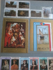 Почтовые марки-в основном  живопись и скульптура с60-х годов по 80-е 